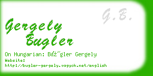 gergely bugler business card